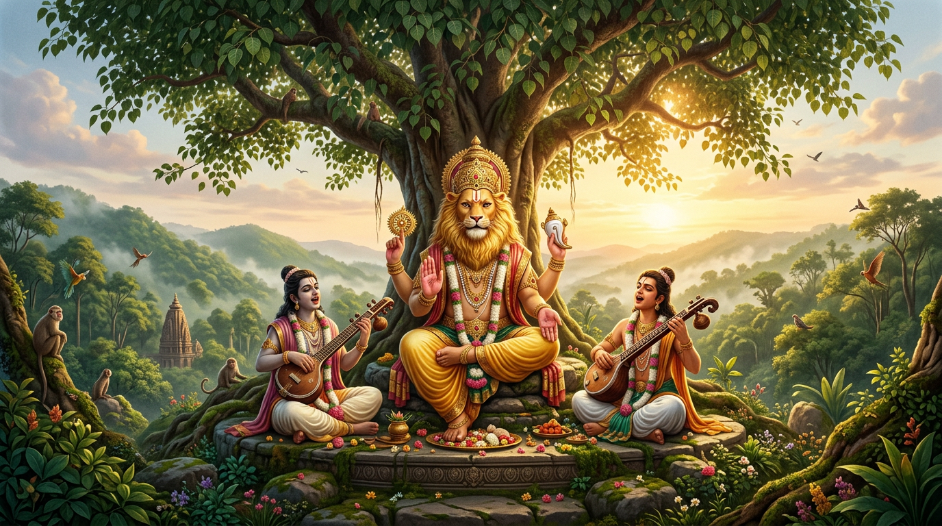 Chatravaṭa Narasiṁha — Under the Umbrella Tree