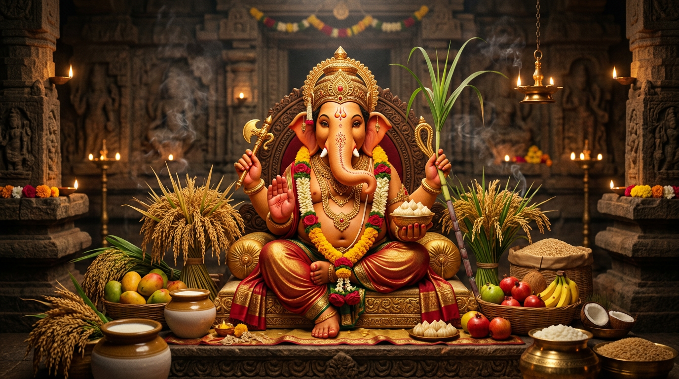Puṣṭi Gaṇapati (Puṣṭipati Gaṇapati) — paired with Maa Bhuvaneśvarī