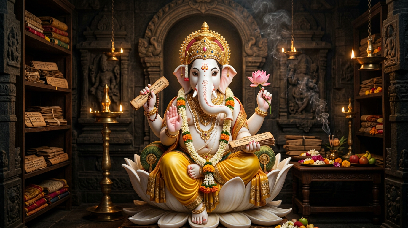 Śāradā Gaṇapati — paired with Maa Tripura Bhairavī