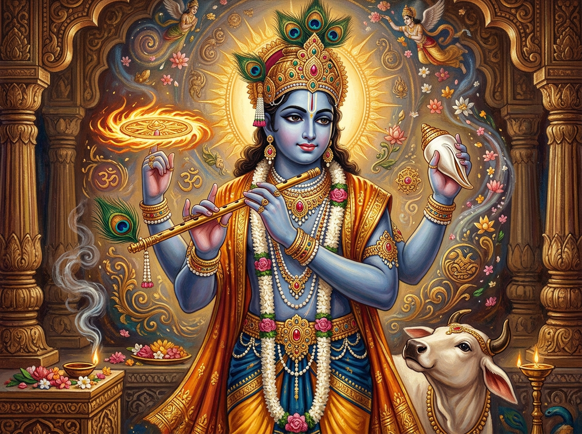Krishna — The Divine Cowherd — The All-attractive One